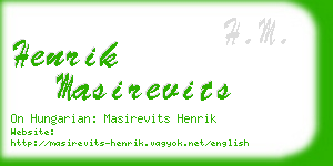 henrik masirevits business card